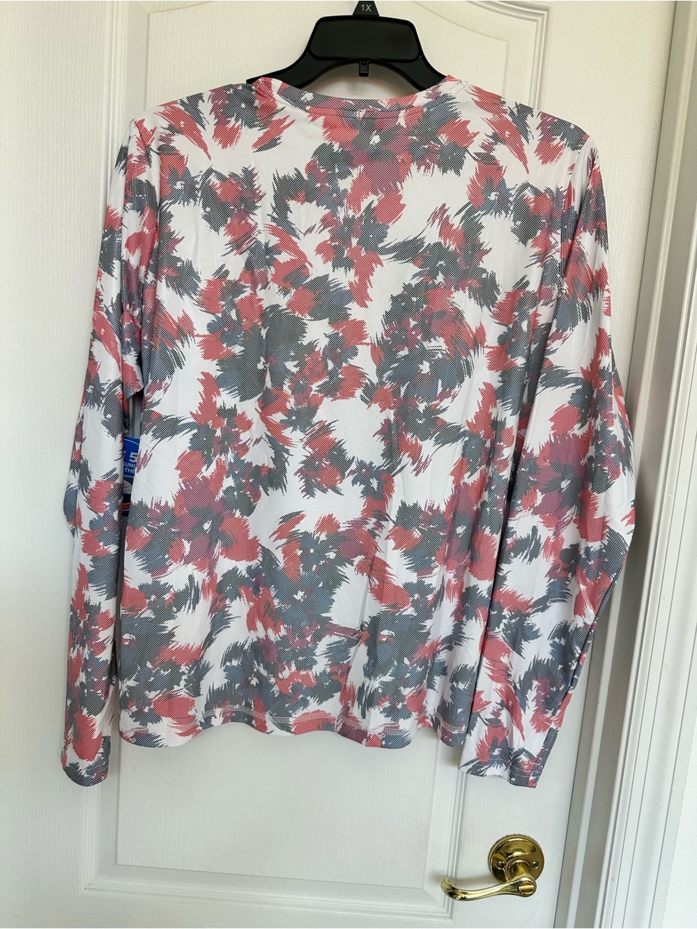 Columbia Pink Coral & Blue Printed Long Sleeve Sun Shirt - Picture 5 of 5